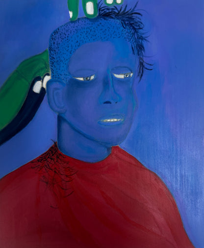 Getting a fade in the barbers